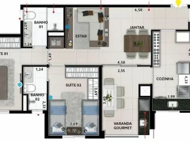 Imagem 12: Barile Patriani - Barile 83 M² Privativos