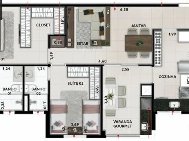 Imagem 5: Barile Patriani - Barile 83 M² Privativos