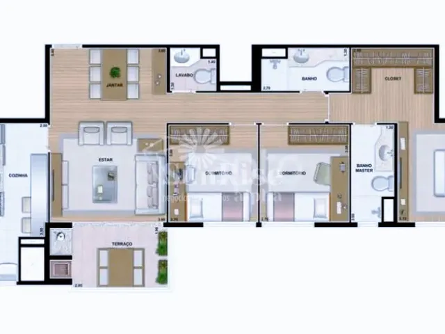 Imagem 11: Apartamento Mobiliado para Alugar | Alphaville | 1 Quarto e 2 Vagas | 84 M² | R$7.738,00 Pacote