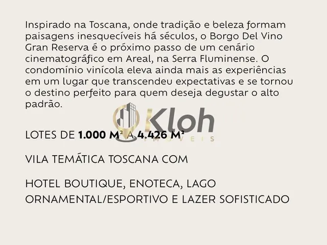 Imagem 7: Borgo del Vino - Borgo del Vino Gran Reserva - Lançamento de Lotes em Areal - Financio em 84 Vezes
