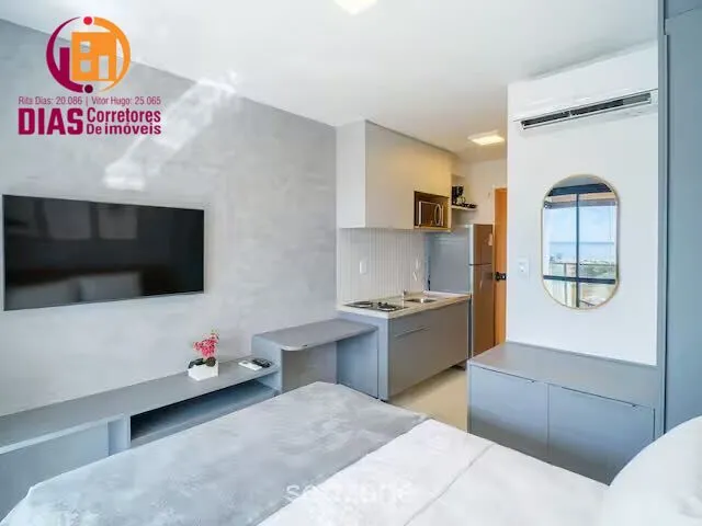 Imagem 2: Vendo Apartamento Studio Vista Mar Mobiliado e Decorador por Decorador Renomado em Condomínio com Total Infraestrutura