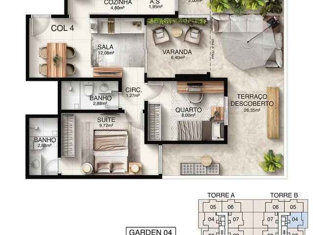 Imagem 6: Apartamento 02 Quartos Alto Padrão em Jardim Camburi, Vitória/Es