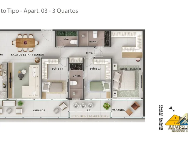 Imagem 2: Apartamento 3 e 4 Quartos Alto Padrão À Venda no Bairro Jardim Camburi - Vitória/Es