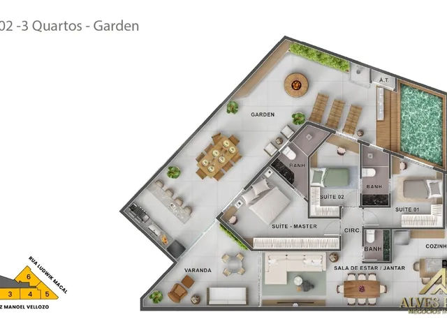 Imagem 6: Apartamento 3 e 4 Quartos Alto Padrão À Venda no Bairro Jardim Camburi - Vitória/Es