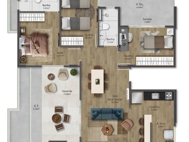 Imagem 15: Lançamento Apartamento Alto Padrão em Praia de Itaparica Vila Velha Es