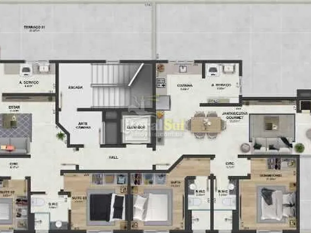 Imagem 2: Apartamentos de 2 a 4 Dormitórios com Área Social Completa