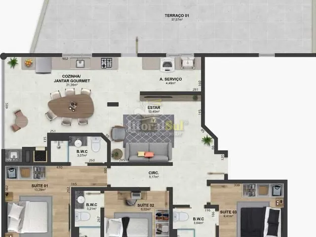 Imagem 4: Apartamentos de 2 a 4 Dormitórios com Área Social Completa