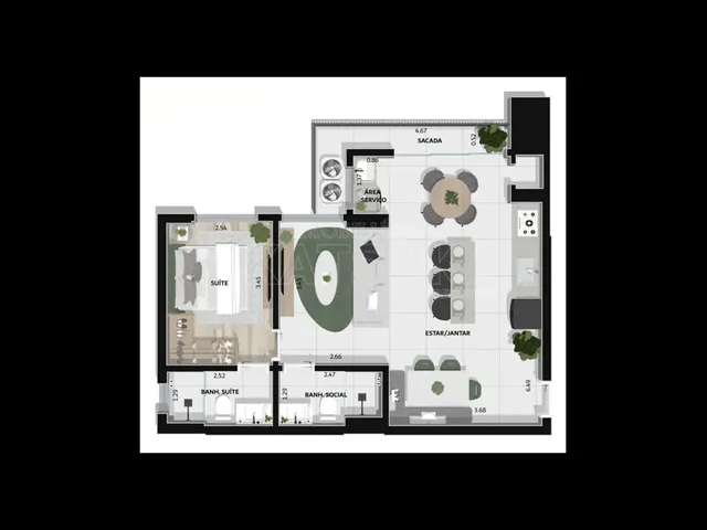 Imagem 4: Apartamento Alto Padrão em 77 M² - Dourados/Ms