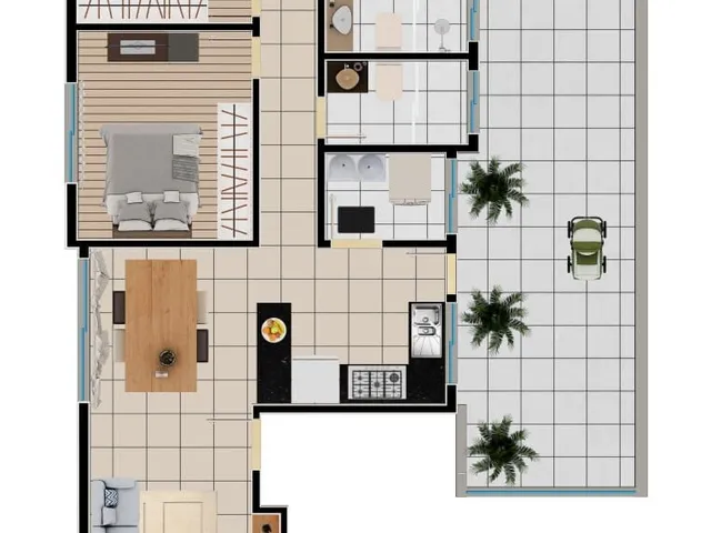 Imagem 3: Apartamento na Planta - Monte Carlo - santa Luzia _Mg