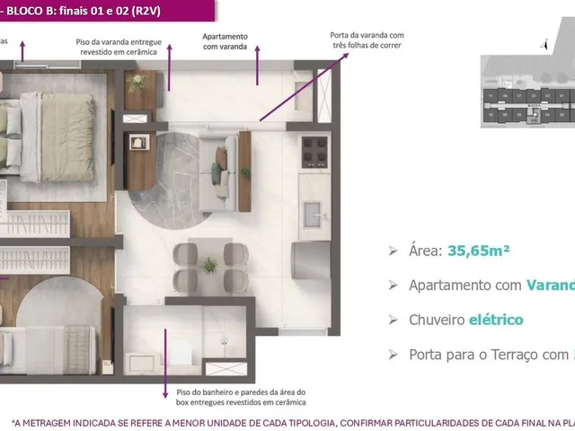 Imagem 8: Vivaz Mooca | Construtora Vivaz | Construção | 35 Metros | 02 Dormitórios | com Varanda