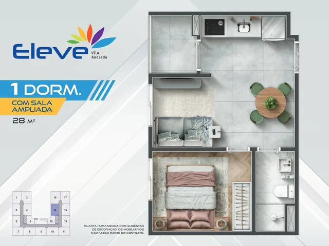 Imagem 15: Eleve Vila Andrade | Ts Engenharia | Construção | 33 Metros | 02 Dormitórios