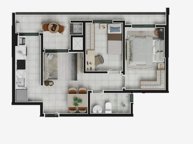 Imagem 7: Studio para Venda em Curitiba / PR no bairro Capão Raso
