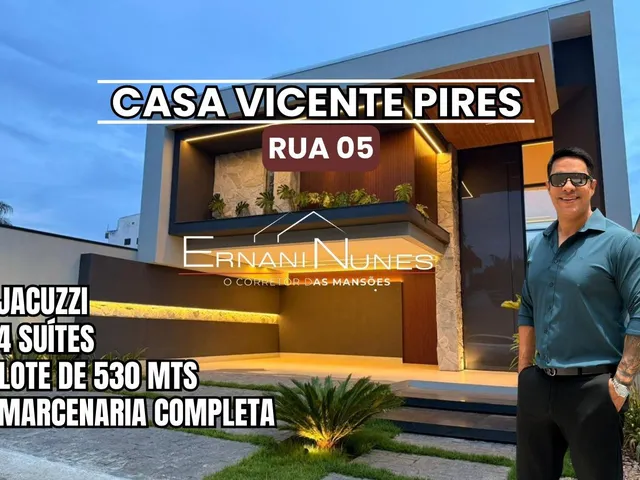 Imagem: A casa possui 4 Dormitórios, 4 Suítes, 6 Banheiros,