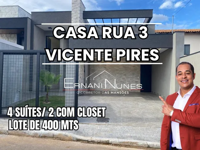 Imagem: CASA MODERNA RUA 3 VICENTE PIRES 4 SUITES