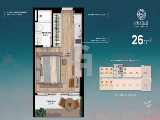 Imagem 7: Studio no maravilhoso, nascente e andar alto no Beach Class Rio Vermelho