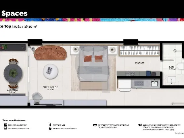 Imagem 10: Studio a partir de 30,25m² no Art Studio Open Spaces em Jardim Armação, Salvador/Ba