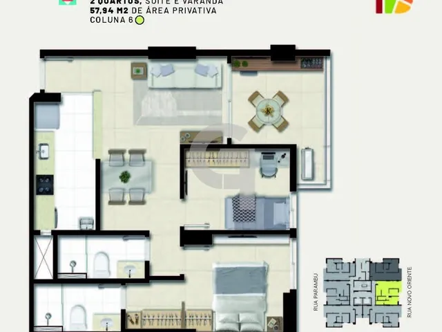Imagem 16: Apartamento 2 quartos, 1 suíte e varanda no Resid. Barcelona em Luiz Anselmo, Salvador