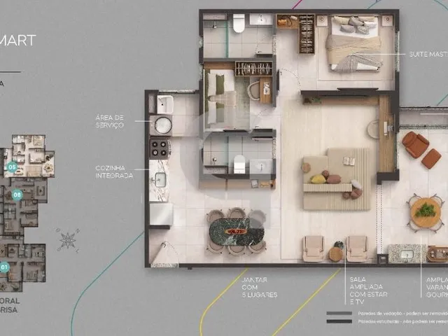 Imagem 11: Luxo e conforto no MOOD COSTA AZUL. Seu 3/4 com suíte, varanda gourmet e muita mais