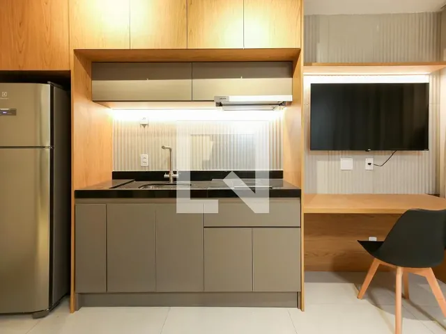 Imagem: A kitnet possui 1 Dormitório, 1 Suíte, 1 Banheiro, 25m²