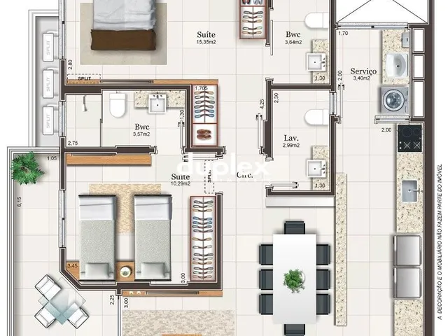 Imagem 7: HOME CLUB COM 2 SUÍTES, SACADA GOURMET, LAVABO E 1 VAGA EM CAMPINAS