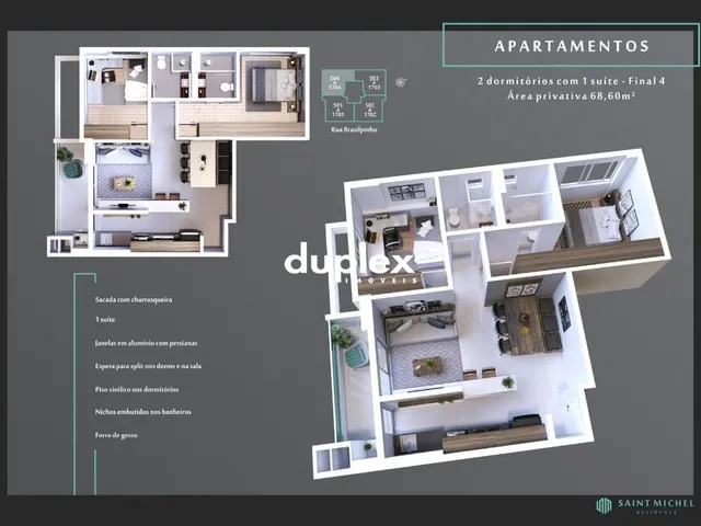 Imagem 2: APARTAMENTO 2 DORMITÓRIO SENDO 1 SUÍTE COM 1 VAGA DE GARAGEM NO KOBRASOL