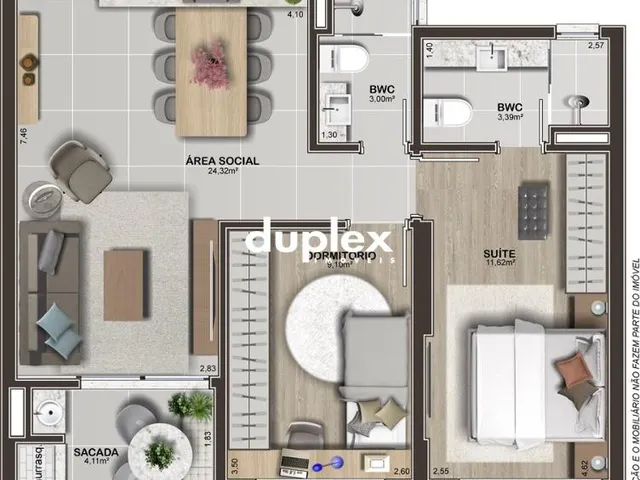 Imagem 6: Apartamento à venda com 2 dormitórios e 1 suíte no Estreito, Florianópolis-SC!
