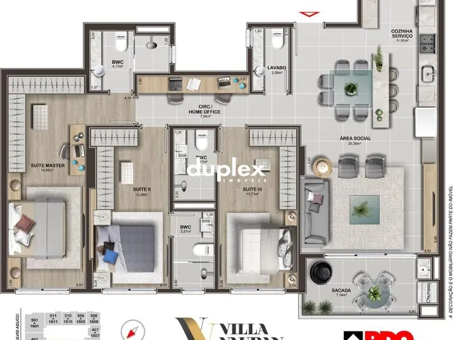 Imagem 12: Apartamento à venda com 3 suítes, lavabo e 2 vagas no Estreito, Florianópolis-SC!