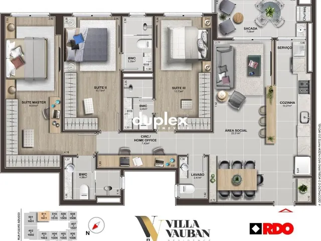 Imagem 2: Apartamento à venda com 3 suítes, lavabo e 2 vagas no Estreito, Florianópolis-SC!
