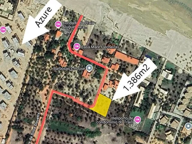 Imagem: Terreno 1386m2, praia de Flecheiras, a poucos