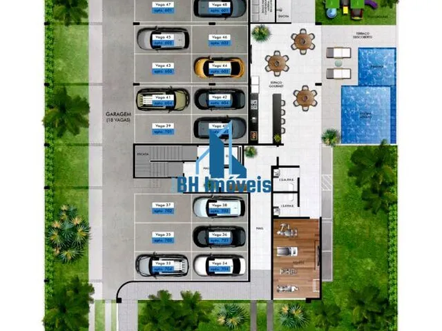 Imagem 16: Apartamento Área Privativa 2 Quartos e 2 Vagas no Bairro Castelo - Belo Horizonte/Mg