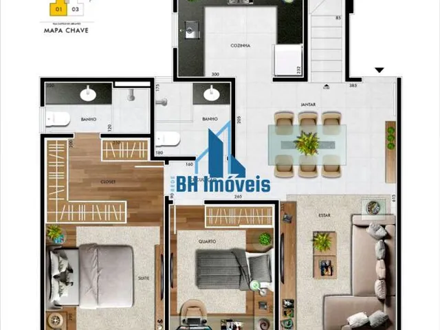 Imagem 2: Apartamento Área Privativa 2 Quartos e 2 Vagas no Bairro Castelo - Belo Horizonte/Mg
