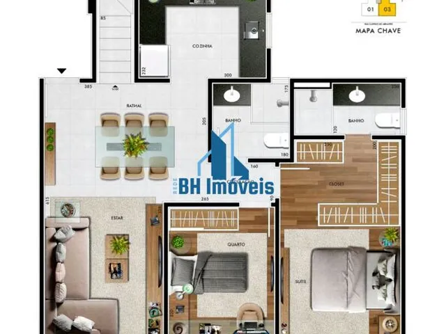 Imagem 11: Apartamento Área Privativa 2 Quartos e 2 Vagas no Bairro Castelo - Belo Horizonte/Mg