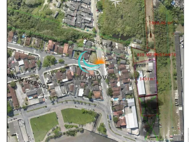 Imagem: O terreno possui 6.244m² de Área Privada e está