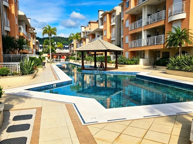 Imagem 11: Alugo apartamento 02 quartos, 01 garagem, em residencial completo a 100mts da praia dos