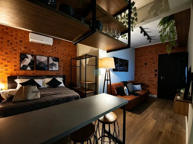 Imagem 12: Alugo excelente studio, mobiliado com móveis planejados próximo a todo o comércio no