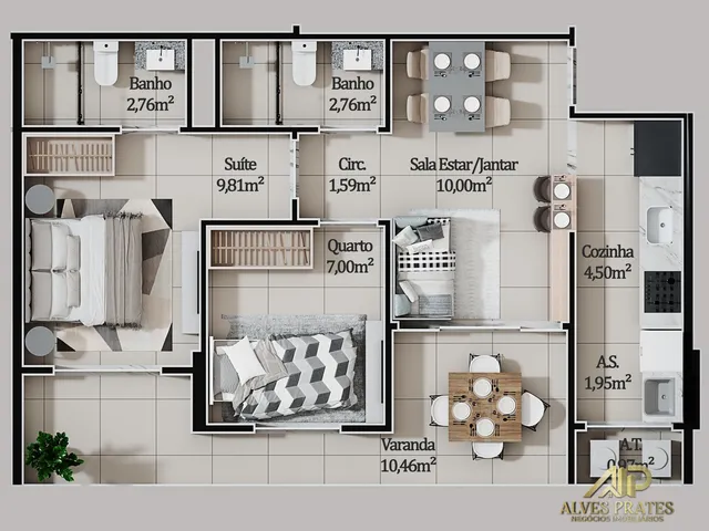 Imagem 16: Apartamento Alto Padrão 2 e 3 Quartos em Praia de Itaparica Vila Velha Es