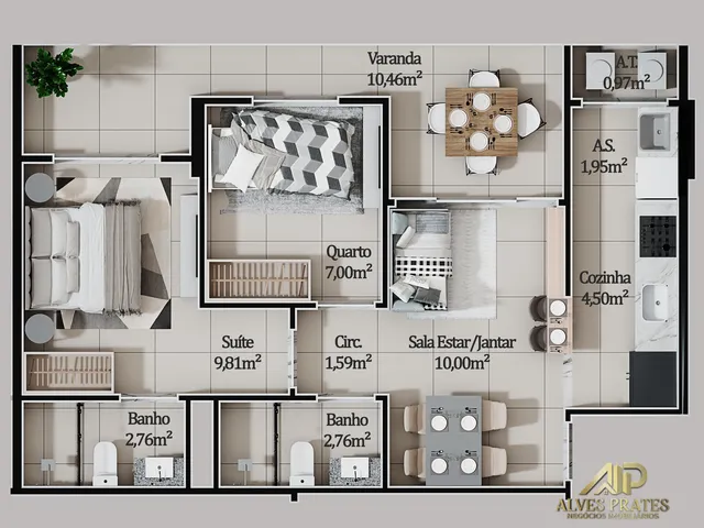Imagem 12: Apartamento Alto Padrão 2 e 3 Quartos em Praia de Itaparica Vila Velha Es