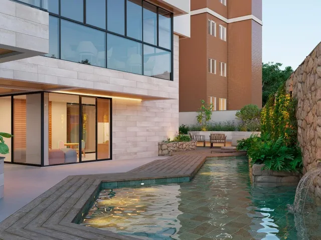 Imagem 16: Empreendimento no Juvevê com arquitetura inspirada na natureza, volumetria que remete à