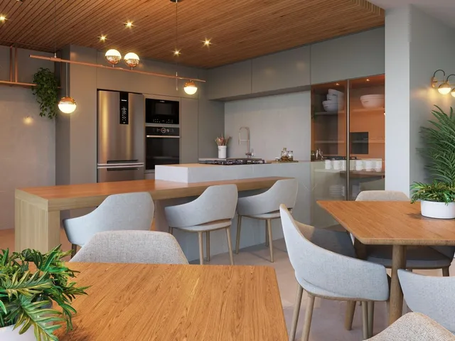 Imagem 8: Empreendimento no Juvevê com arquitetura inspirada na natureza, volumetria que remete à