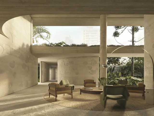Imagem 3: No Edifício Manhã, a arquitetura de Arthur Casas se levanta em linhas horizontais para