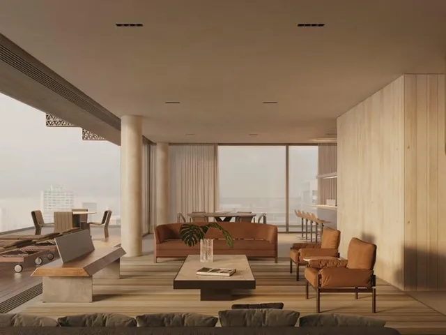 Imagem 9: No Edifício Manhã, a arquitetura de Arthur Casas se levanta em linhas horizontais para