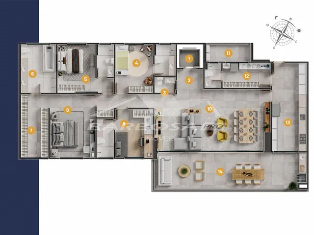 Imagem 11: Apartamento 4 suítes alto padrão, luxo e requinte à venda em Caldas Novas