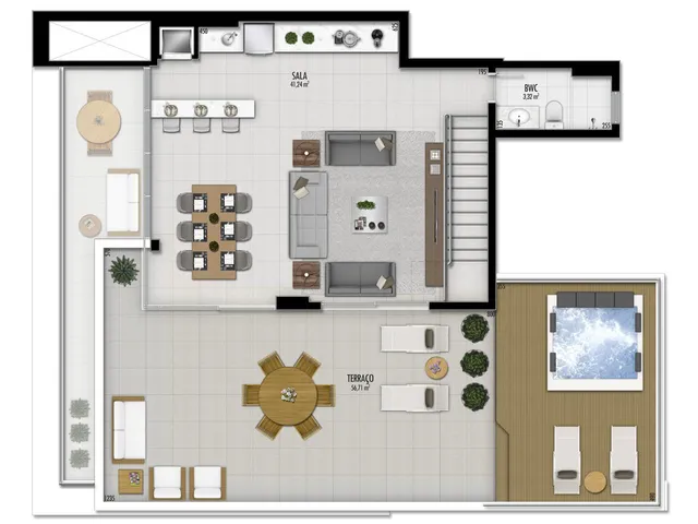 Imagem 5: Apartamentos com 3 suítes, 160 m² de área privativa e 2 vagas na garagem. Coberturas