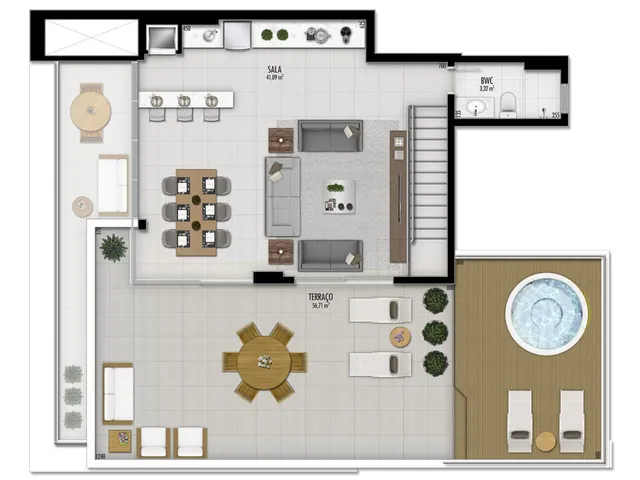 Imagem 6: Apartamentos com 3 suítes, 160 m² de área privativa e 2 vagas na garagem. Coberturas