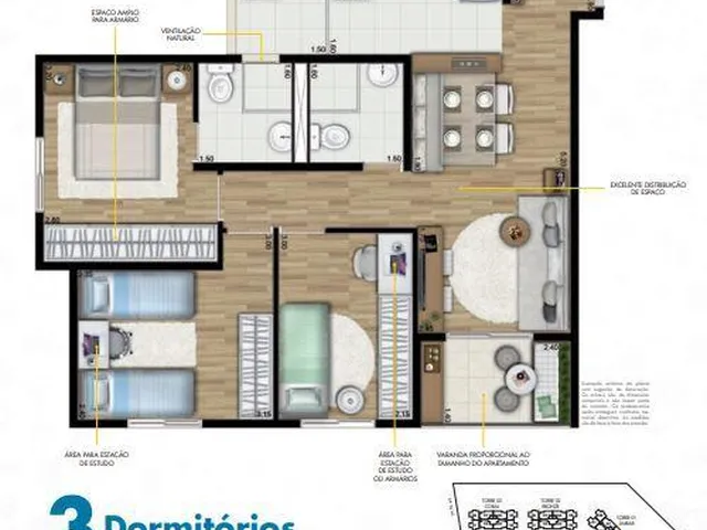 Imagem 7: 0 Apartamento com 3 dormitórios