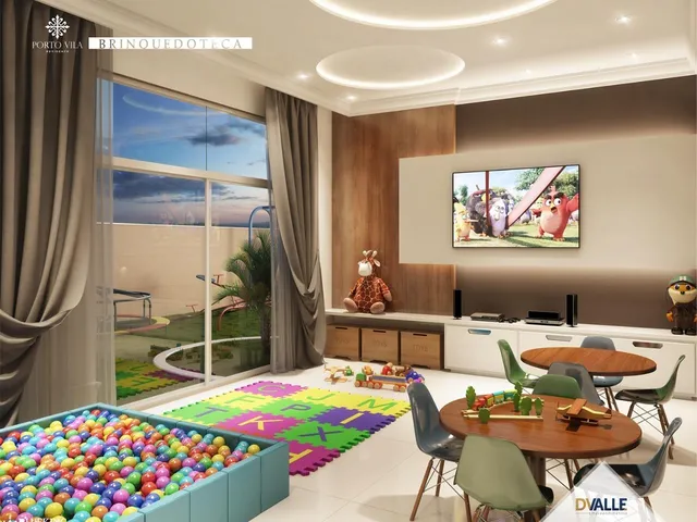 Imagem 14: Um empreendimento com ampla sacada, área de lazer mobiliada e decorada com revestimento