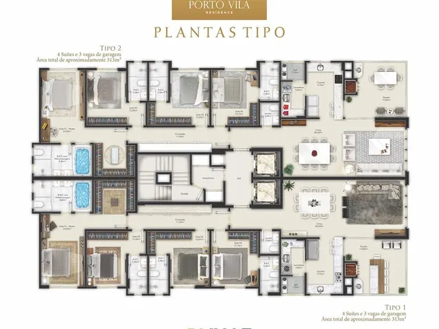 Imagem 7: Um empreendimento com ampla sacada, área de lazer mobiliada e decorada com revestimento