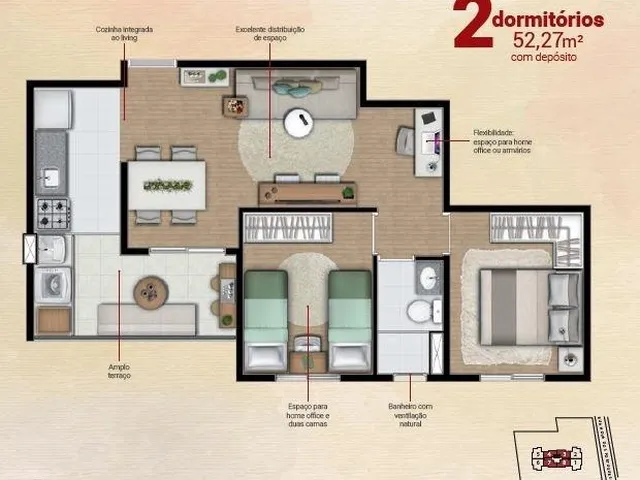 Imagem 6: 0 Apartamento com 1 banheiro