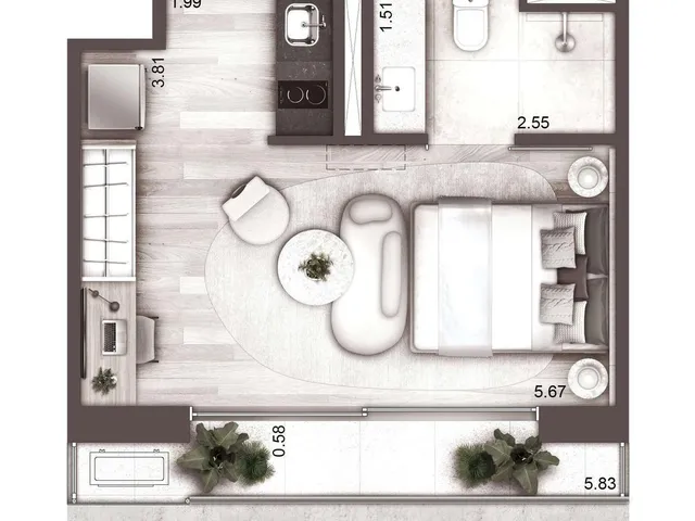 Imagem 12: 0 Apartamento com 1 dormitório