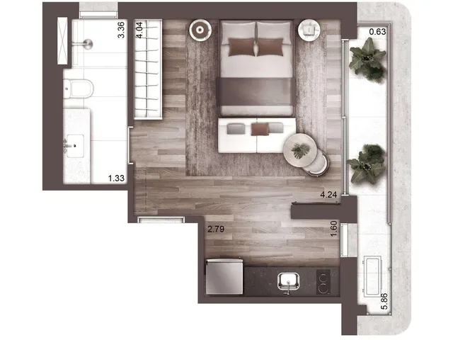 Imagem 15: 0 Apartamento com 1 dormitório
